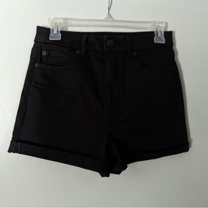 American Eagle High Rise Black Shorts "Curvy Hi-Rise Shortie" Size 6